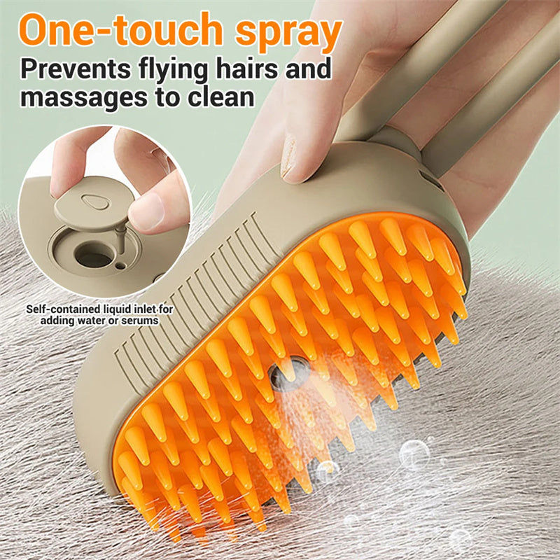 Miniatura: Cat Steam Brush Steamy Dog Brush 3 In 1 Electric Spray Cat Hair Brushes For Mass