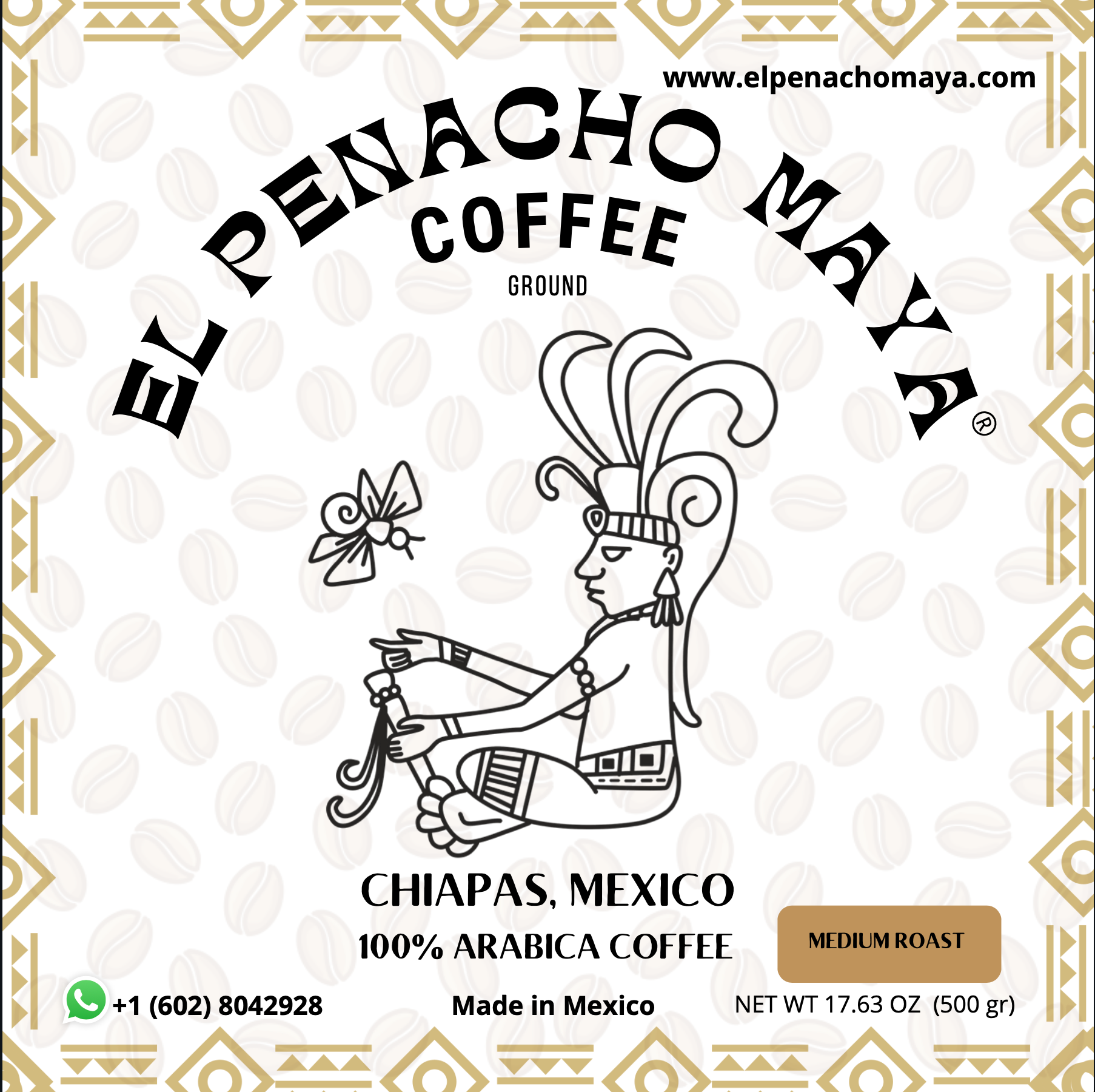 El Penacho Maya Café 100% pure. Ground.