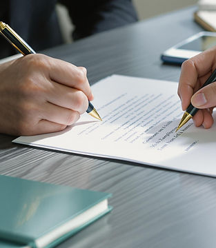 Documents being signed