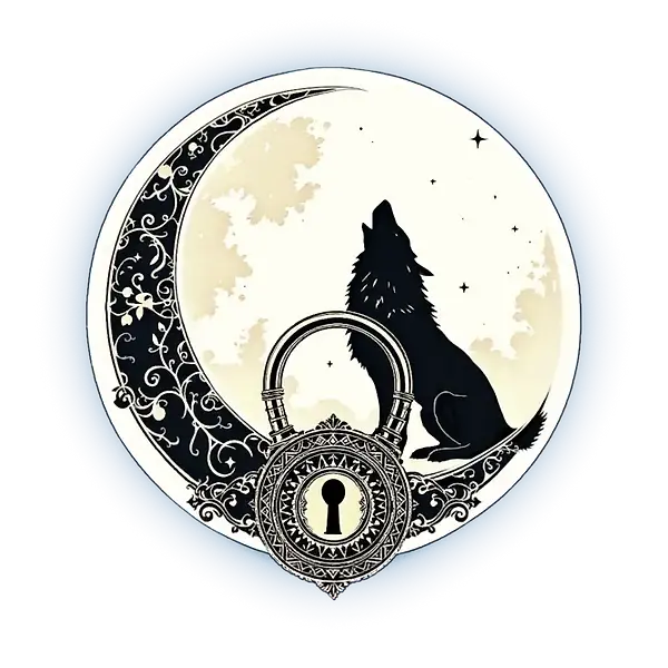 Lunar Lock Solutions Wolf Moon Logo