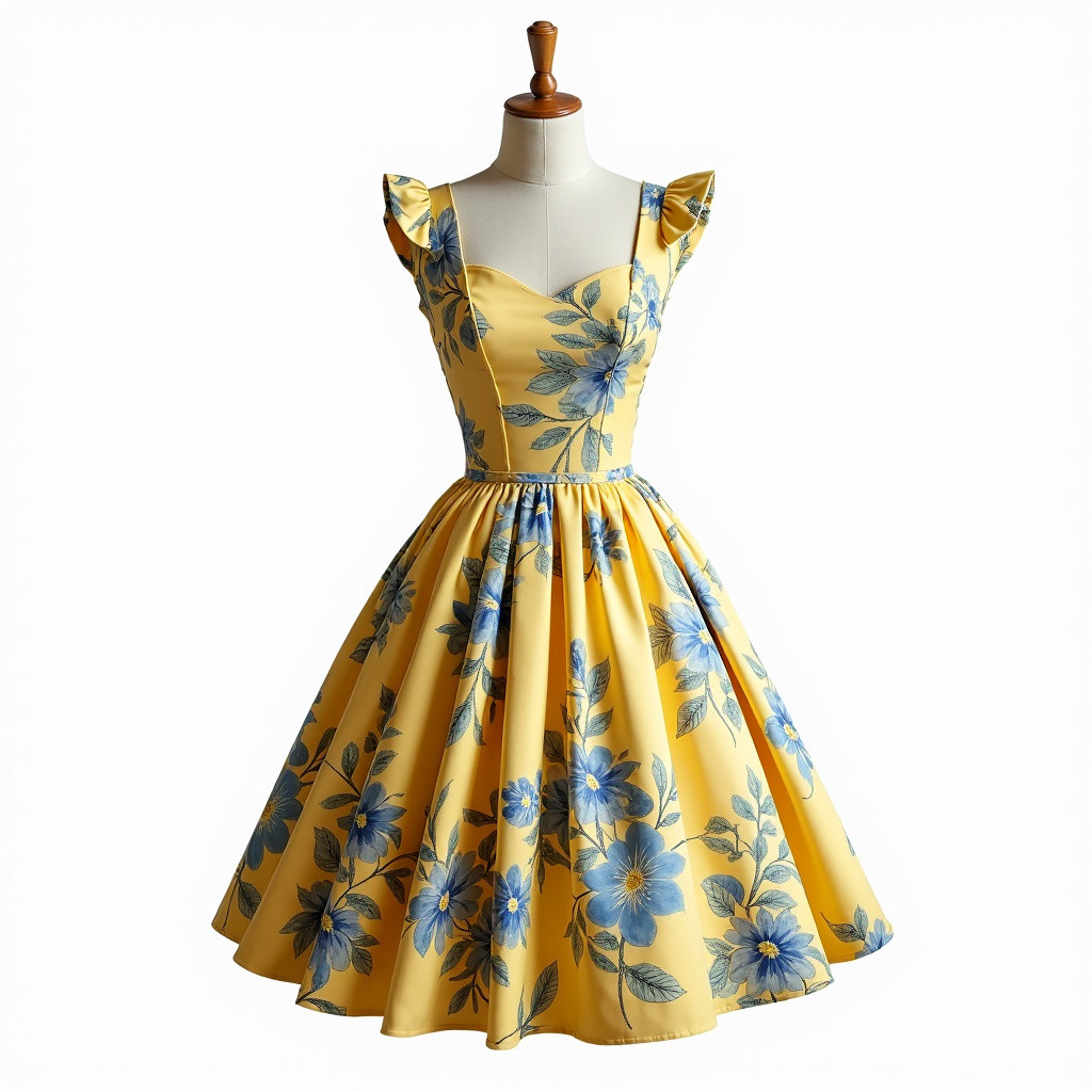 1950s Floral Tea Dress