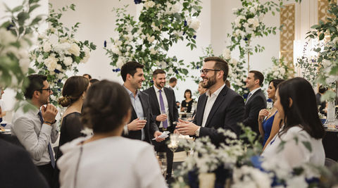 Elegant Socializing Scenes