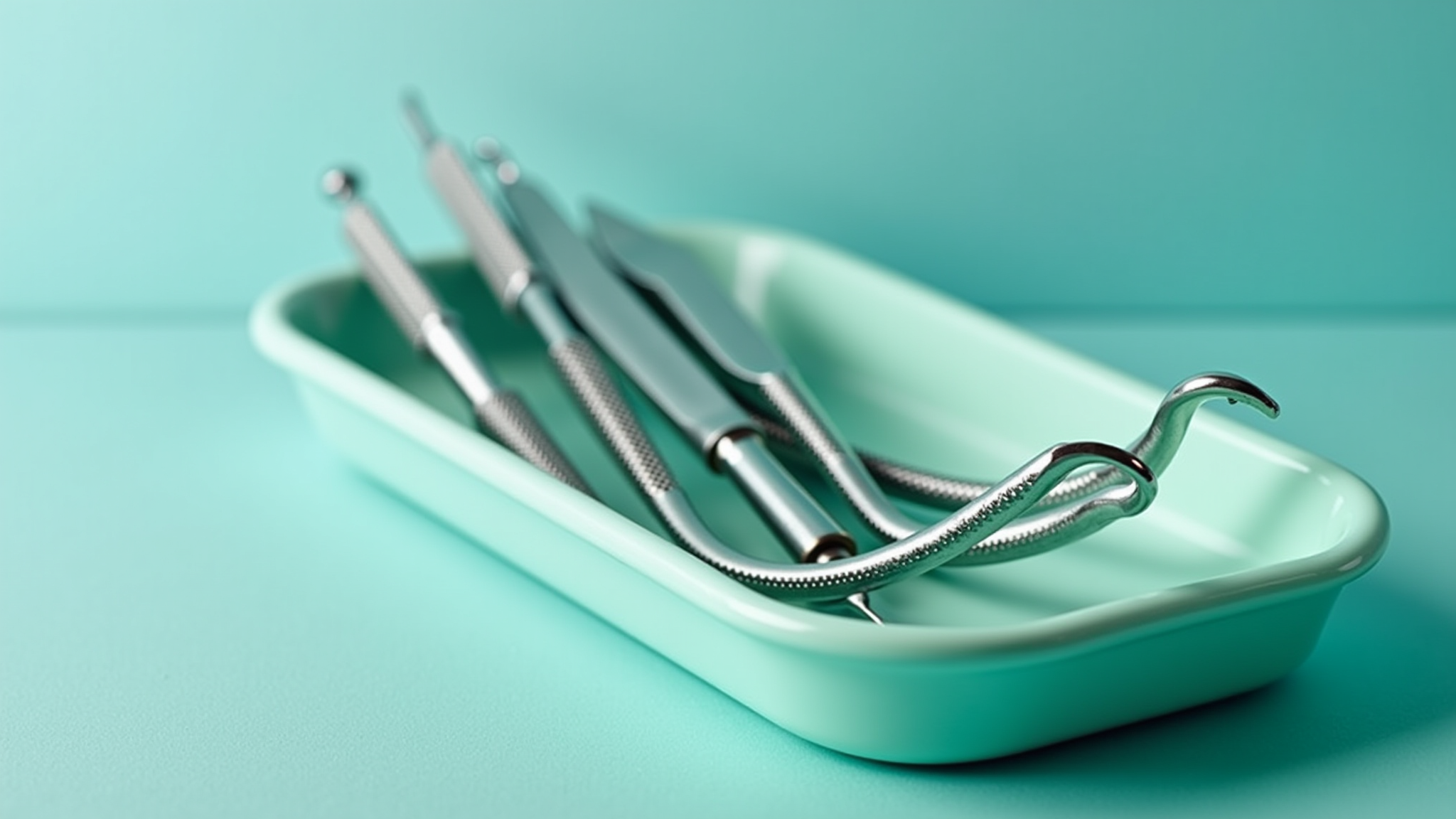tray of dental instruments