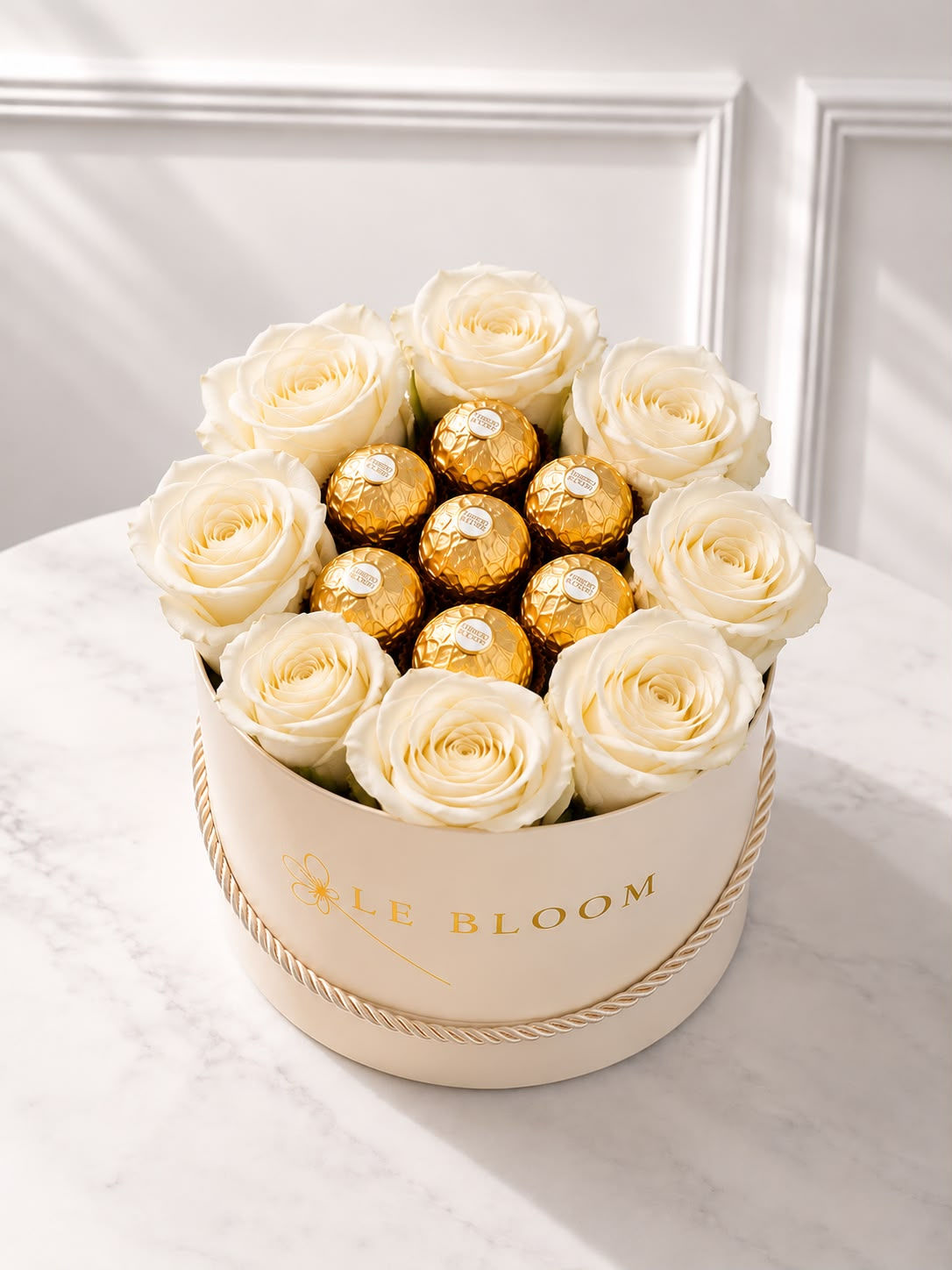 Box Amore com Rosas Brancas