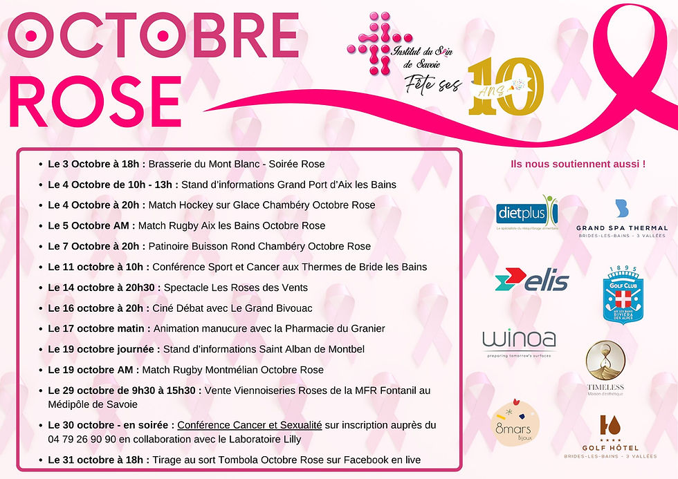 Octobre Rose 2025, nos actions, nos partenaires 🎗️