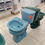 Miniatura: Paquete de baño redondo azul