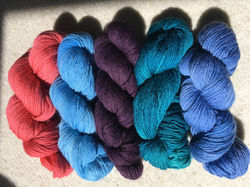 Hand-Dyed Worsted Yarn