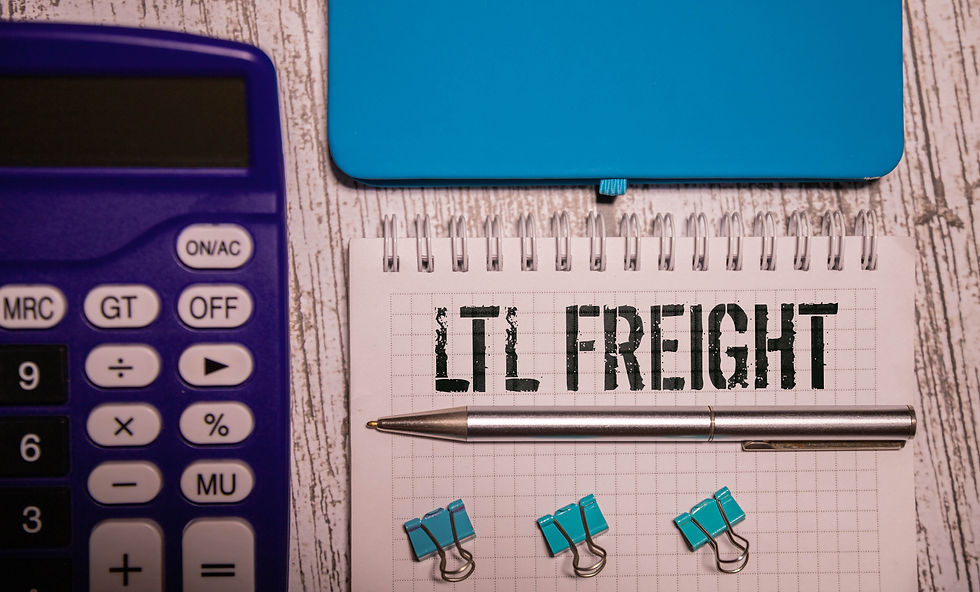 LTL freight alert displayed on a handheld pager