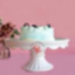 White Chocolate Blueberry Gateau Cake front view