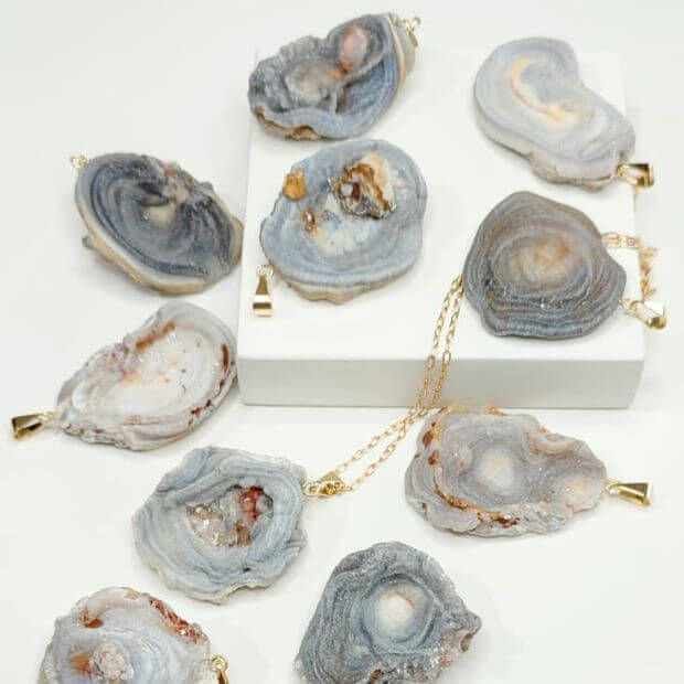 Calcedônia Azul - Bijuteria