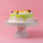 Rose and Pistachio Cake front view