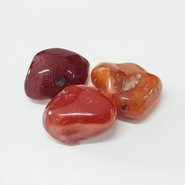 Pedras Cornalina Rolada P cristal natural