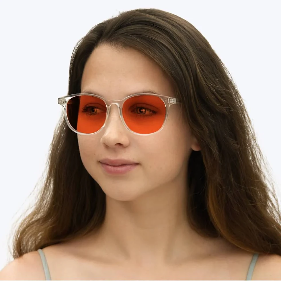 Thumbnail: NightFall Billie Blue Blocking Glasses - Crystal Frame