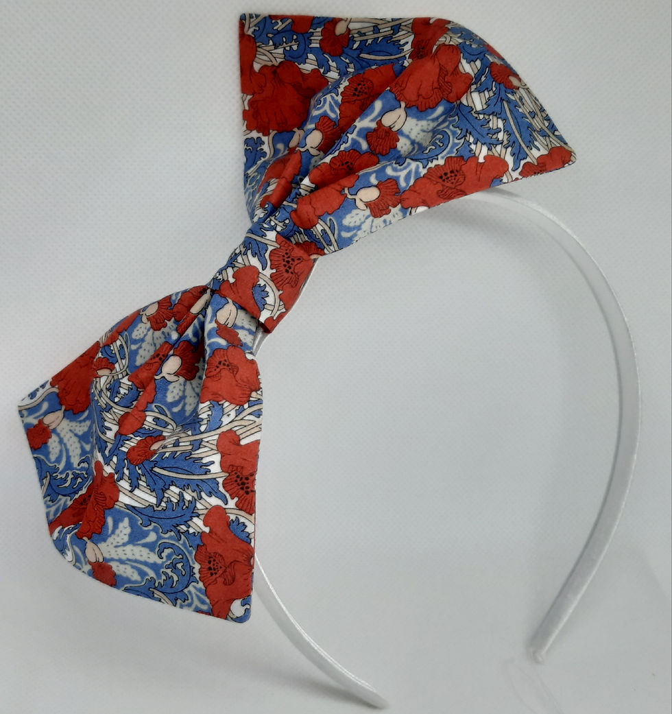 Liberty Side Large Hair Bow Headband (Please Select fabric choice)