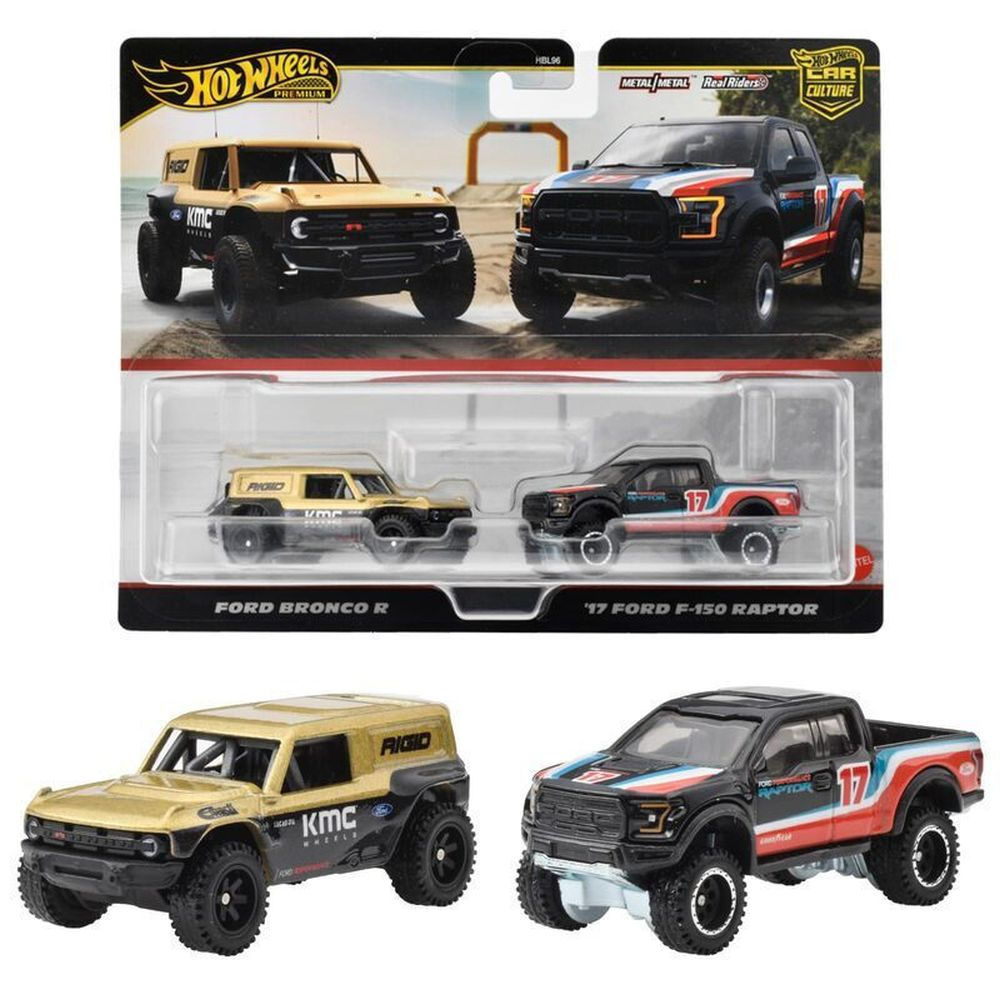 Hot Wheels®: Premium Car Culture - Ford Bronco & '17 Ford F-150 Raptor