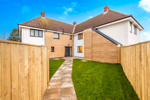 Professional exterior photography of a modern house