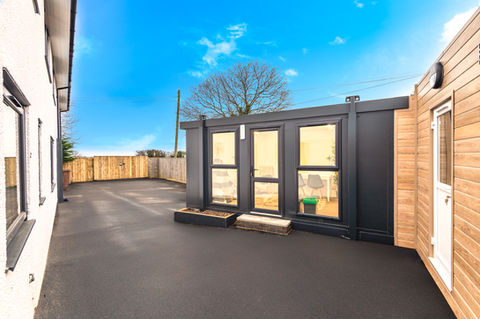 Professional exterior photography commercial cabin