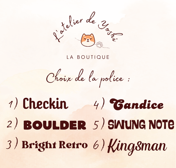 Miniature : Choix personnalisée de la police d'écriture