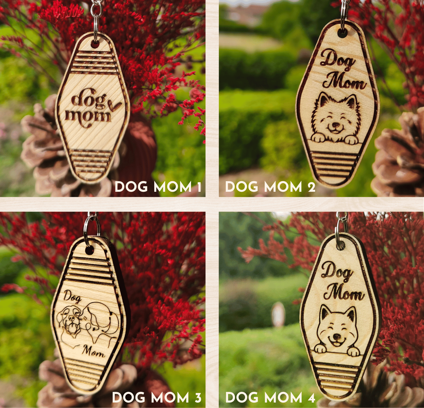 Porte-clés dog mom