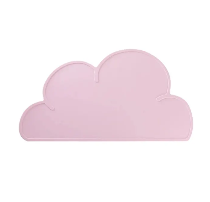 Miniature : Tapis en silicone rose en forme de nuage pour gamelles