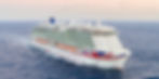 The passenger cruise ship P&O Arvia cruising on the sea.
