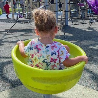 Toddler girl playing