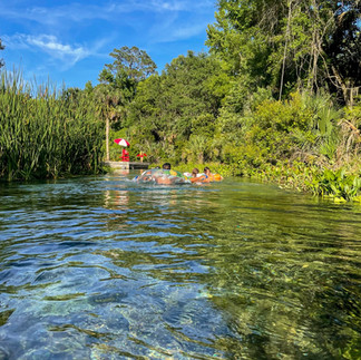 Tubing down the lazy river at Kelly Park Rock Springs