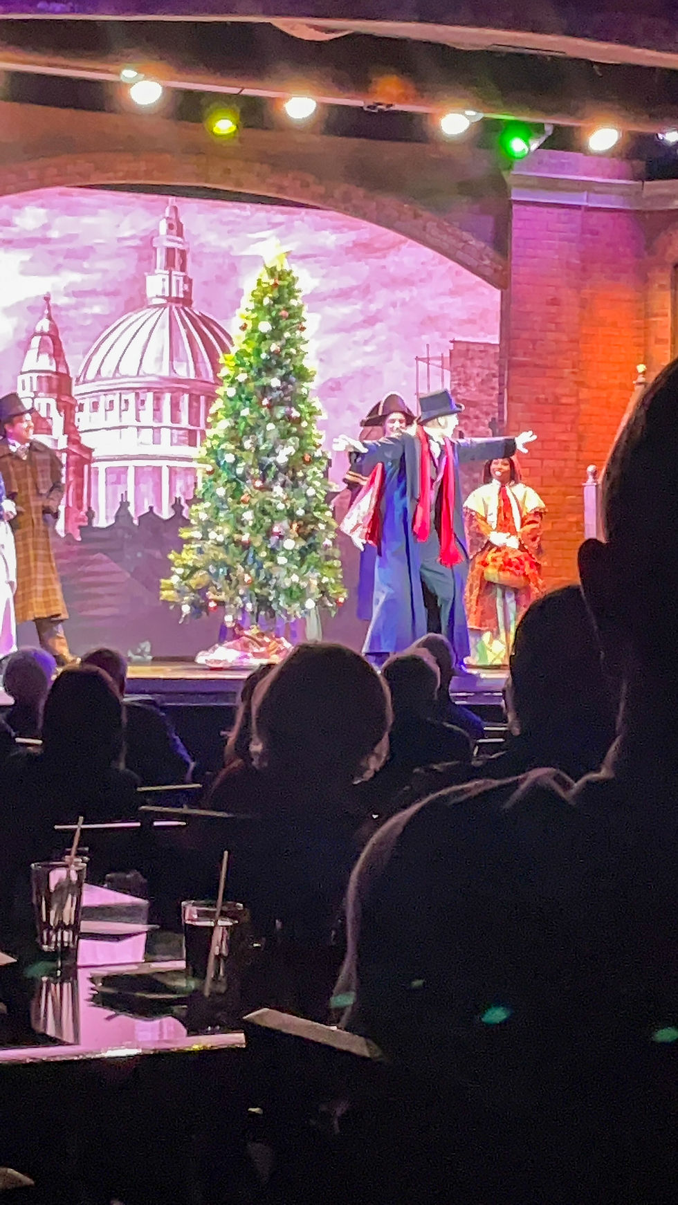 A Christmas Carol Broadway show at the Broadway Palm Theater in Fort Myers during the holiday.