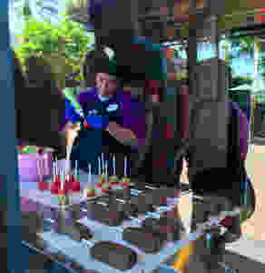 Bonbon maestros at work at Disney's candy cauldron at Disney Springs