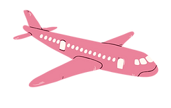Pink plane decor