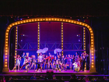 The MSTC ensemble of "Pippin" on stage.