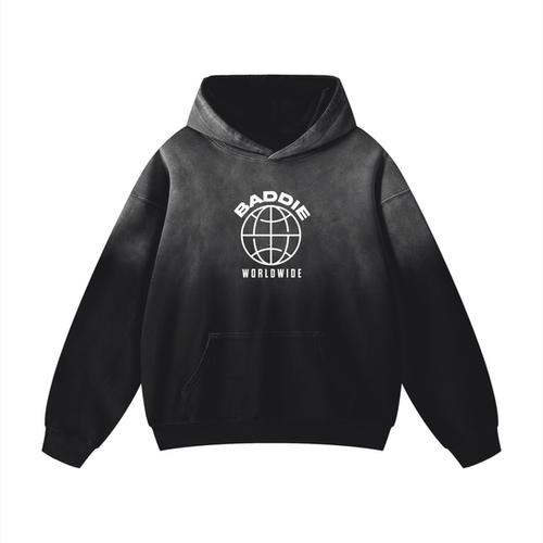 Baddie Worldwide - Heavyweight Sunfade Oversized Hoodie | Natalie Nunn