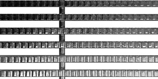 Smooth surface or traction groove surfaces available on Tri-Step steel hog flooring