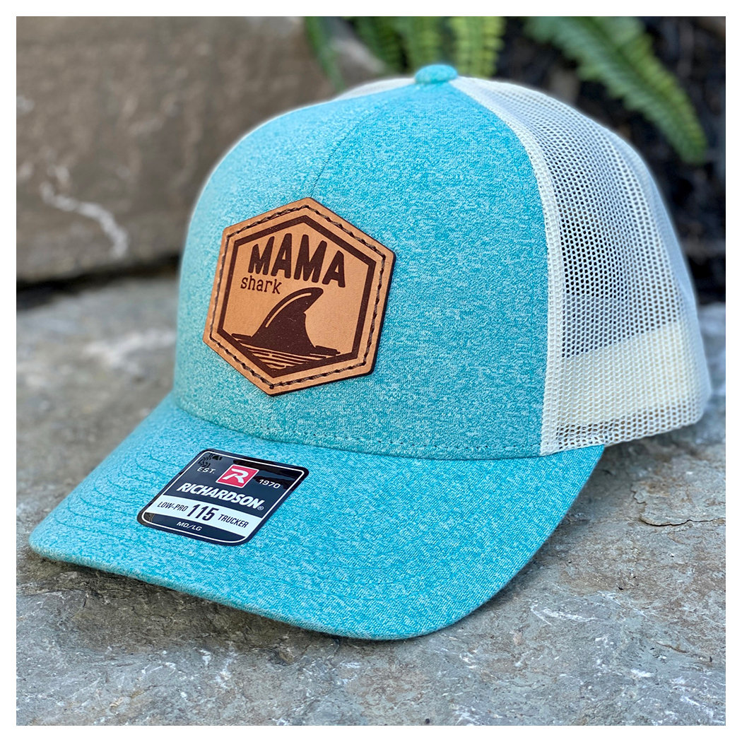 Mama Shark Leather Patch Hat | Emerald 