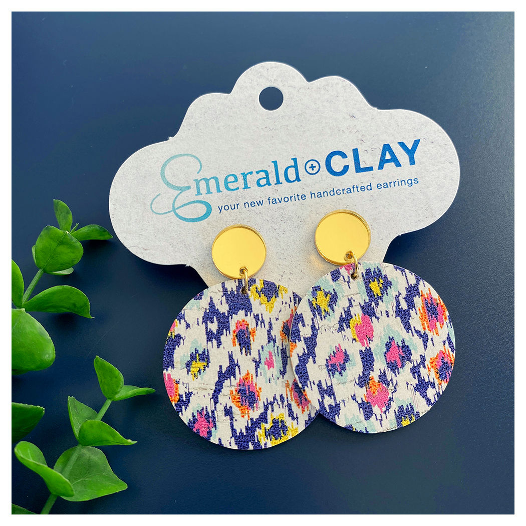 Summer Ikat Cork Circle