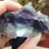 Miniature : Pierre brute fluorine violette et bleue