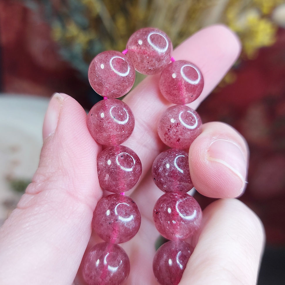 Miniature : Bracelets de Quartz Fraise - 06mm à 11mm - AB