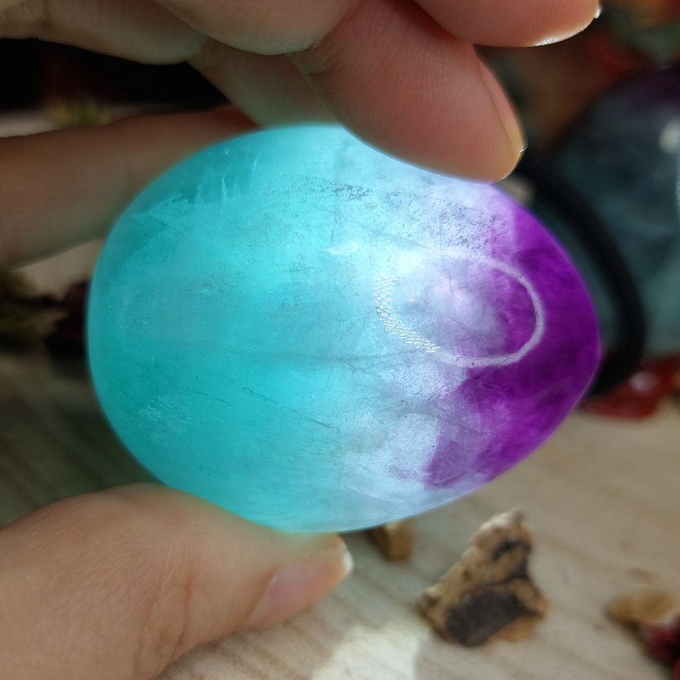 Miniature : Œufs de fluorine bleue et violette - A+