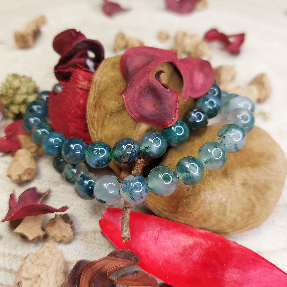 Miniature : Bracelets en agate mousse