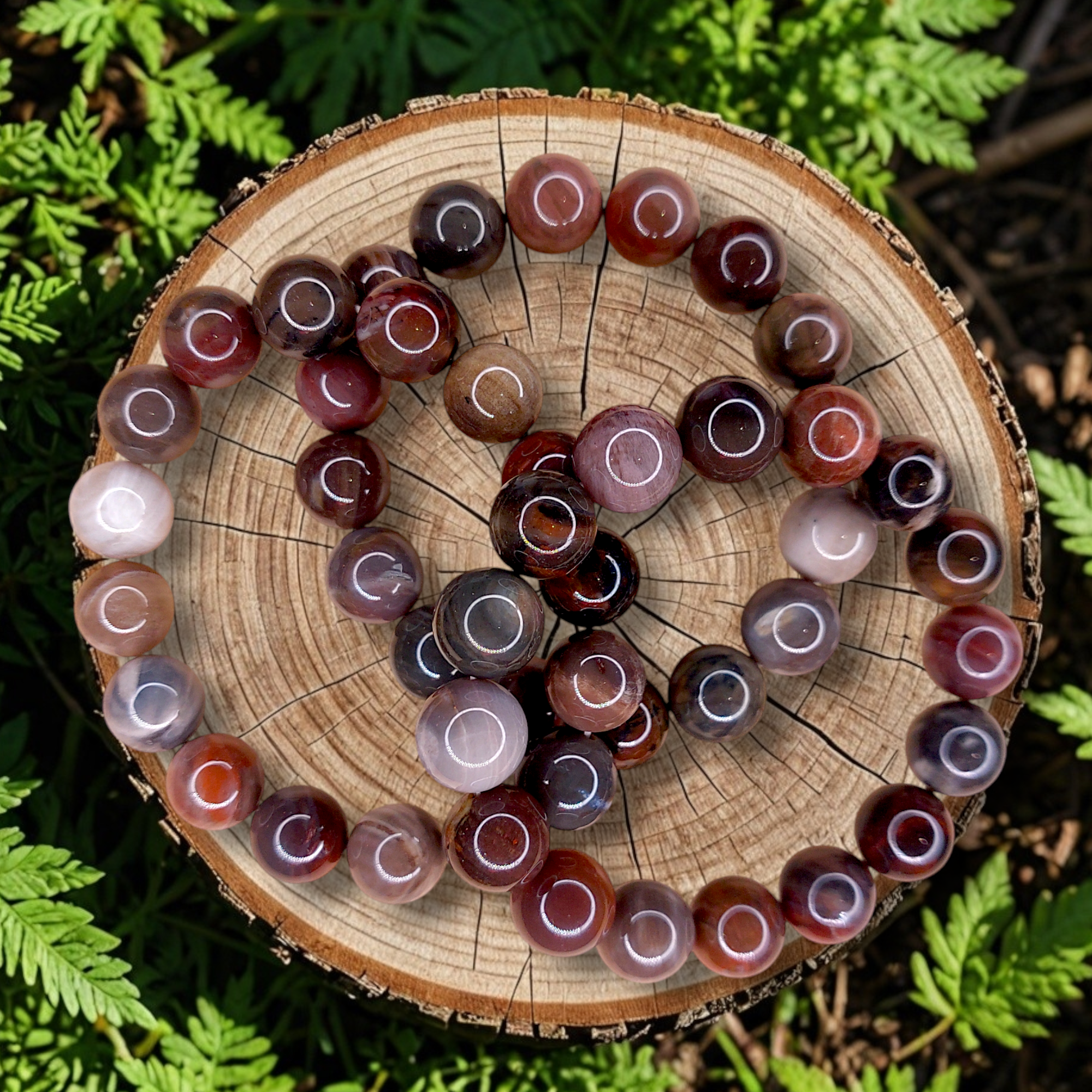 Bracelets de bois pétrifié