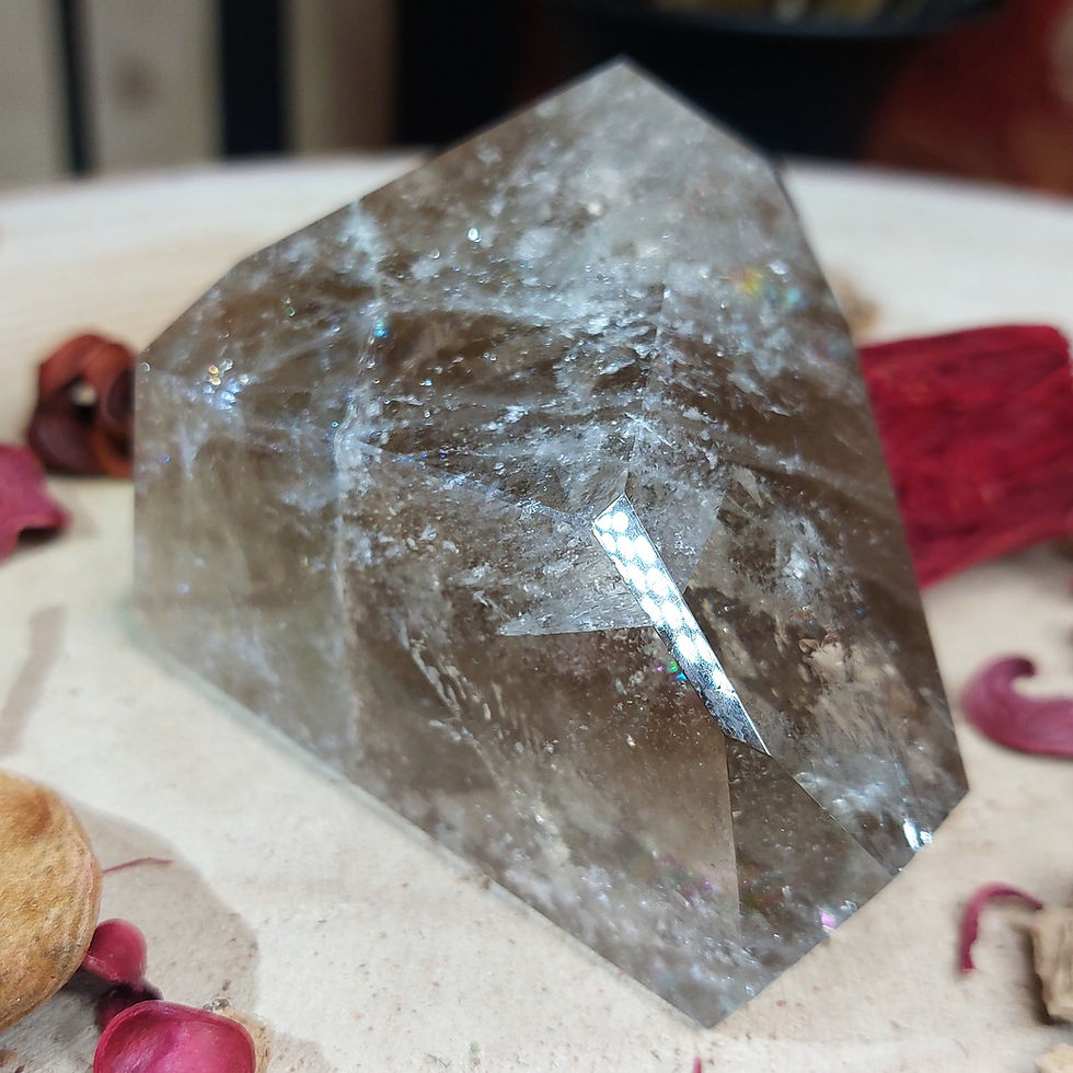Miniature : Quartz fumé avec inclusion de mica