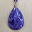 Miniature : Pendentif de Charoïte sur cordon réglable et perles d'améthyste - AAA