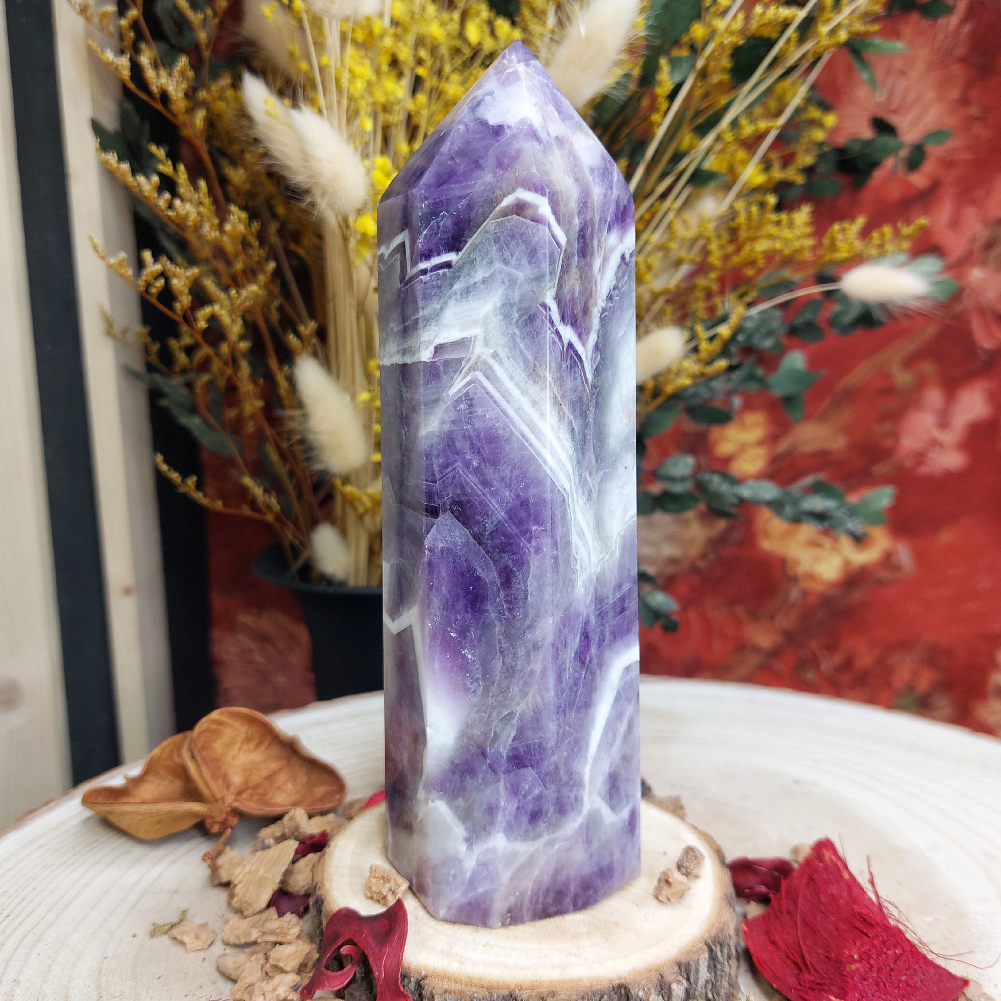 Tour d'améthyste chevron - AA