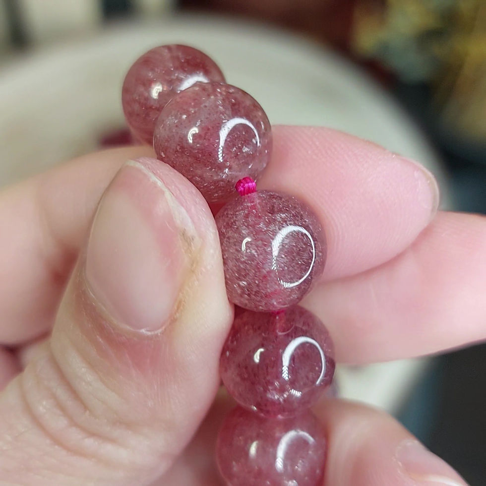 Miniature : Bracelets de Quartz Fraise - 06mm à 11mm - AB