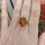 Miniature : Bague d'Ambre à fleurs