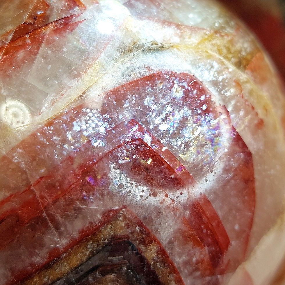 Miniature : Sphère de Quartz hématoïde - A - 8,70cm