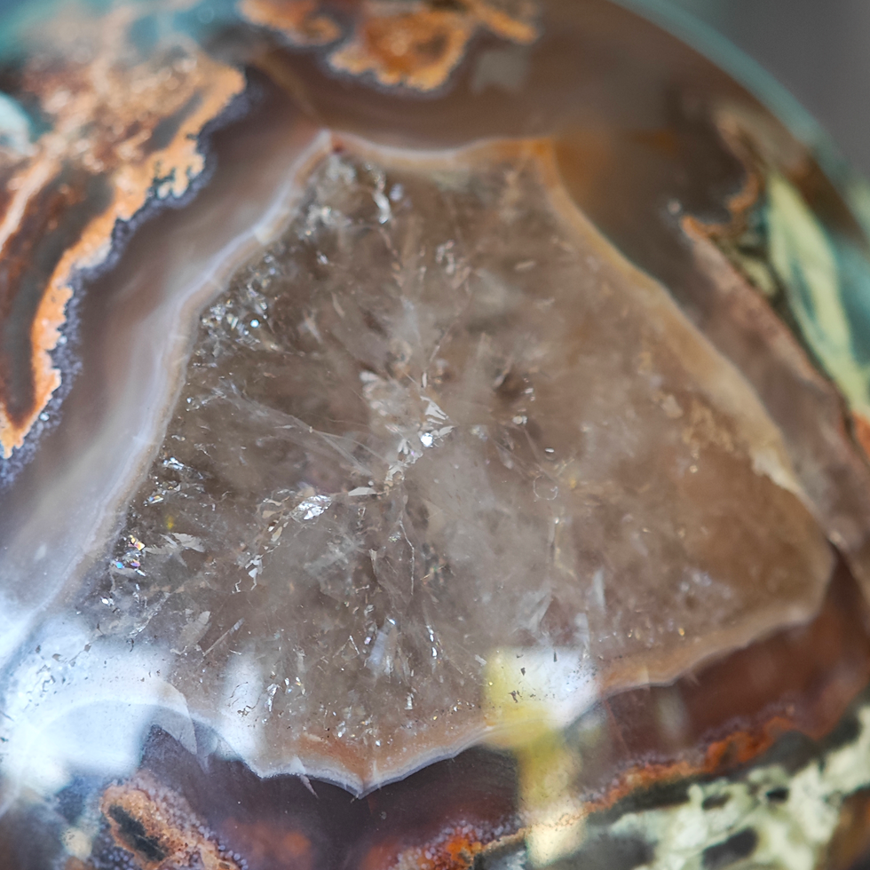Miniature : Sphère d'agate de prospérité (Agate de sang d'Indonésie)