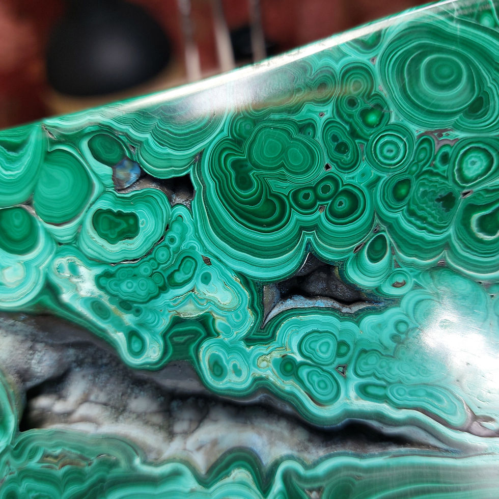 Miniature : Tranche de malachite chrysocolle