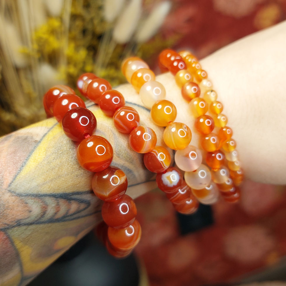 Bracelets de cornaline