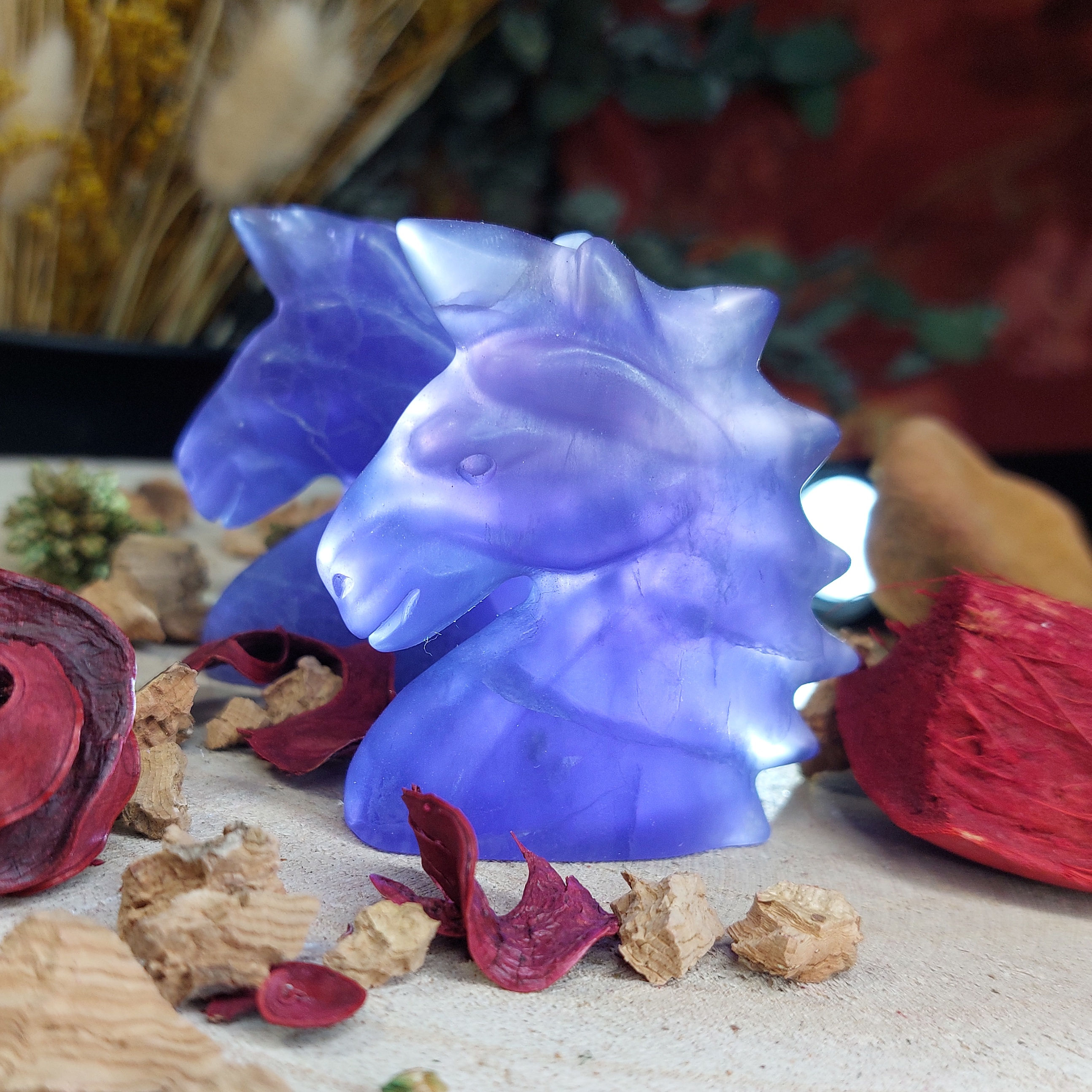 Licornes en fluorine violette - A